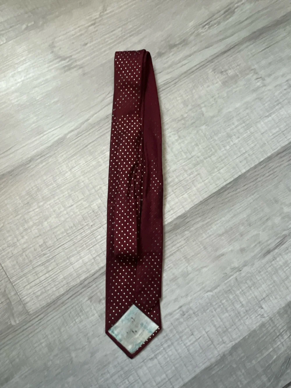 VINTAGE YSL SAINT LAURENT Men's Burgundy Polka Dot Tie - Classic Dress Tie